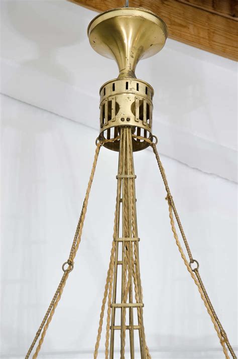 Art Nouveau Chandelier In The Shape Of A Viking Ship At 1stdibs