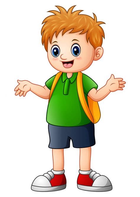 Free for commercial use high quality images Premium Vector | Vector illustration of cute boy cartoon ...