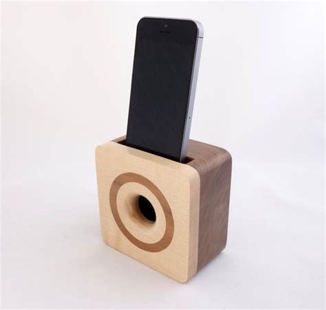 Iphone Acoustic Speaker Box Made From Walnut Wood Wooden