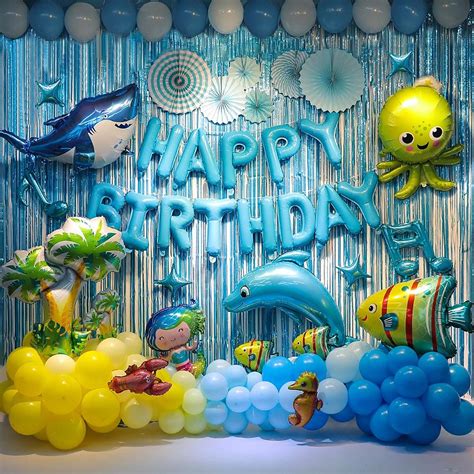 Ocean Theme Party Decoration Set Shark Birthday Partb08cc3r65w