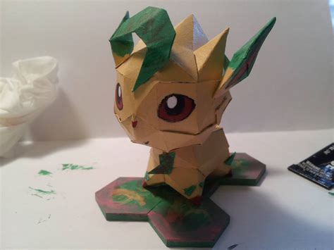 Some More Papercraft A Painted Chibi Leafeon Pokemon