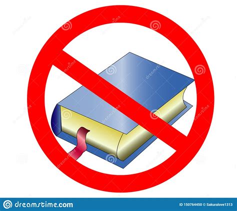 Dont Read Book Sign Icon Open Book Symbol Stock Illustration