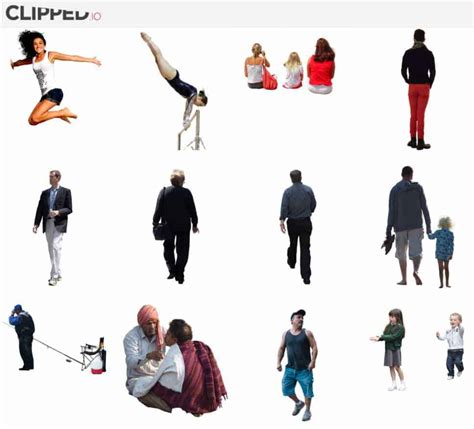 Free Cutouts People From Clipped
