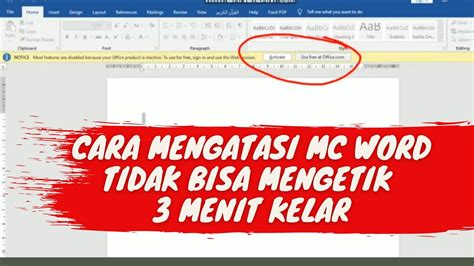 Cara Mengatasi Microsoft Word Tidak Bisa Mengetik Unlicensed Product Tanpa Aplikasi Dan Key