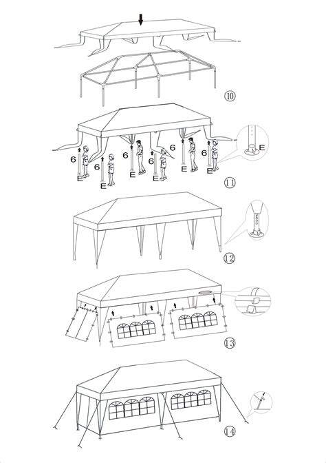 These files below are in pdf format. Tent for Outdoor Picnic Party or Storage - 20 x 10 - White ...