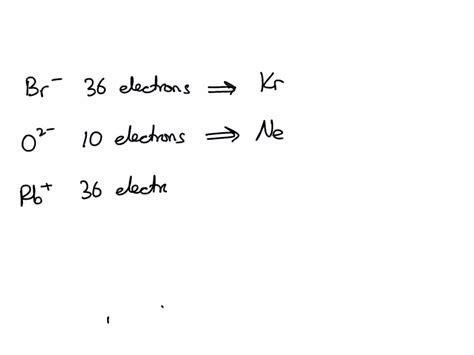 Solved For Each Of The Following Ions Indicate The Noble Gas That Has The Same Lewis Structure