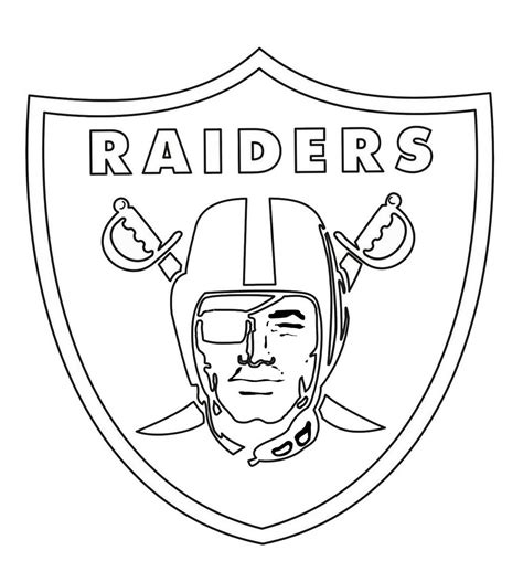 Raiders Logo Coloring Oakland Pages Football Cricut Color Logos Nfl