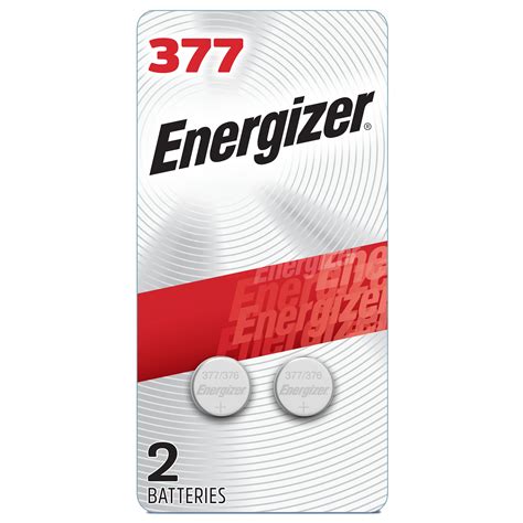Energizer 377 Silver Oxide Button Battery 2 Pack Walmart Com