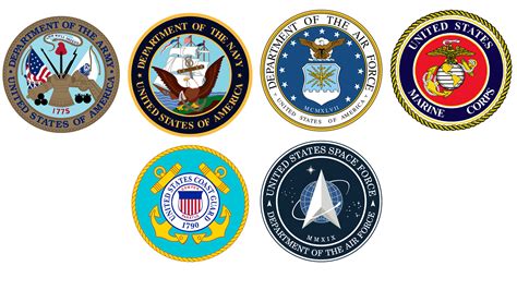 Updated Armed Forces Seals United States Of America Service Academy