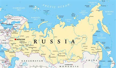 Map of Russia - Guide of the World