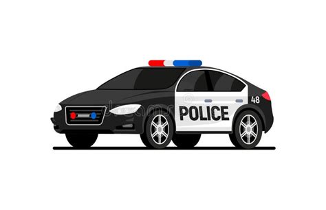 Police Car Vector Flat Icon Patrol Sign Toy Police Vehicle Vector Car