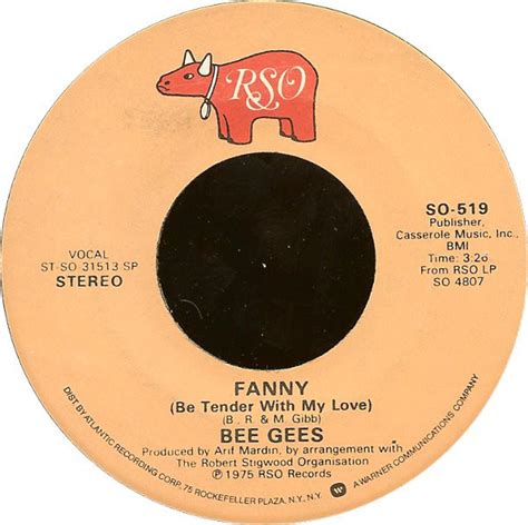 Bee Gees Fanny Be Tender With My Love 1975 Sp Vinyl Discogs