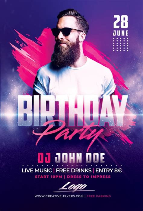 Download Psd Club Birthday Flyer Templates Creativeflyers