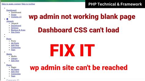 How To Fix Wp Admin Not Working Blank Page Error Code Learning
