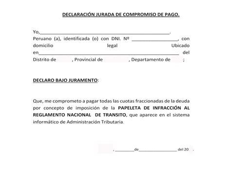 Modelo De Carta De Compromiso De Pago Por Deuda Perú Yerry Garcia