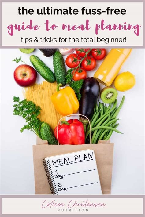 Meal Planning For Beginners 5 Easy Tips Colleen Christensen Nutrition