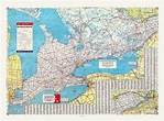 Road Map of Southern Ontario, 1955 , map on heavy cotton canvas, 22x27 ...
