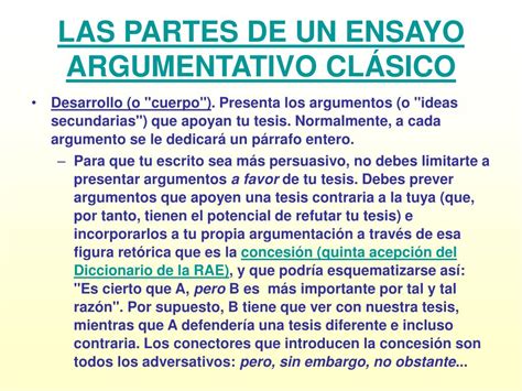 Ppt Las Partes De Un Ensayo Argumentativo ClÁsico Powerpoint