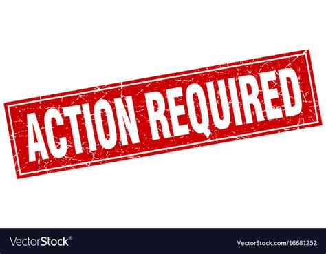 Action Required Square Stamp Royalty Free Vector Image