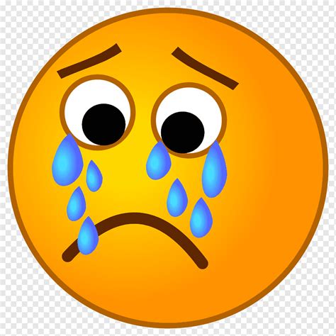 Face Sadness Smiley Crying Emoji Face Orange People Png Pngwing