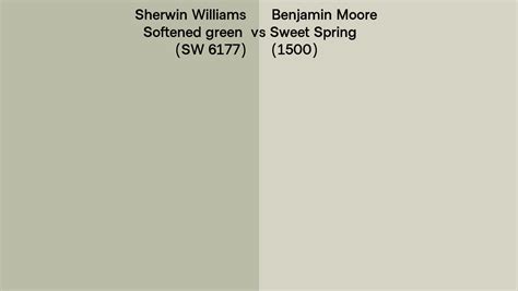 Sherwin Williams Softened Green SW 6177 Vs Benjamin Moore Sweet