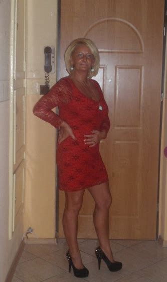 Sexy Granny In Red Minidress And High Heels For The Love Of High Heels
