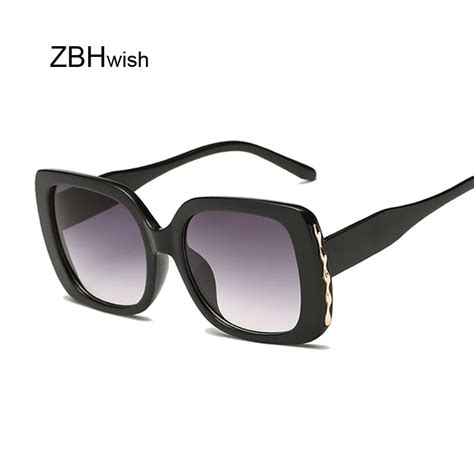 vintage oversized square sunglasses women brand designer luxury retro black frame sun glasses