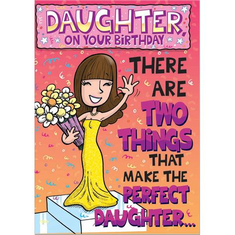 Doodlecards Funny Daughter Birthday Card Medium Doodlecards