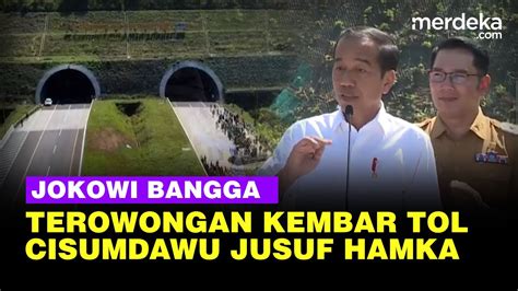 Jokowi Bangga Terowongan Kembar Tol Cisumdawu Milik Jusuf Hamka Pertama