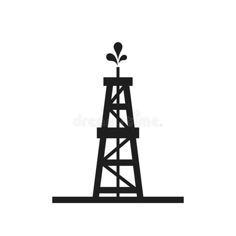 Oil Rig Icon Oil Industry Fuel Technology Production And Oil Field