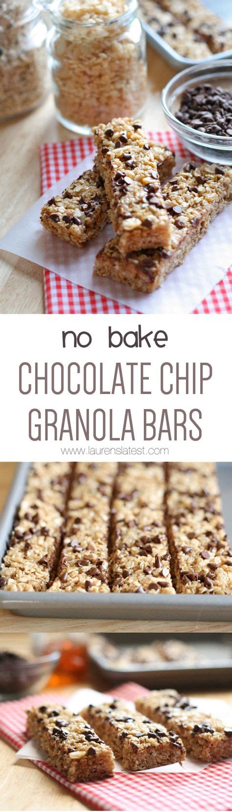 I no longer buy store bought granola bars because of all of the additives so i've been experimenting with homemade granola bar recipes. No-Bake Chocolate Chip Granola Bars | Recipe | Chocolate ...