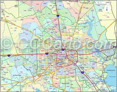 77098 Harris County Zip Code Map Houston Area Zip Codes
