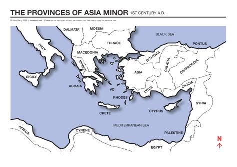 Bible Map Of Asia Minor Map