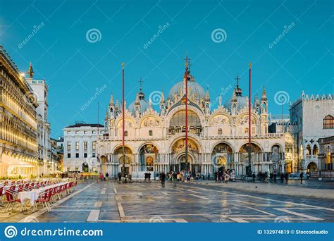 Venice Italy Basilica Di San Marco At Sunset Stock Image Image Of Religion Italy 132974819