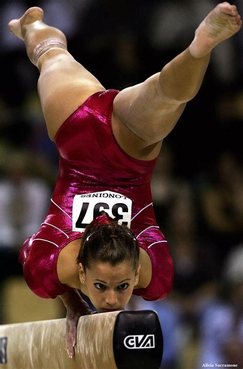 Gymnast Alicia Sacramone On The Balance Beam At The Artistic