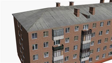 Russian Soviet Brick House 3d Model By Andreyd3