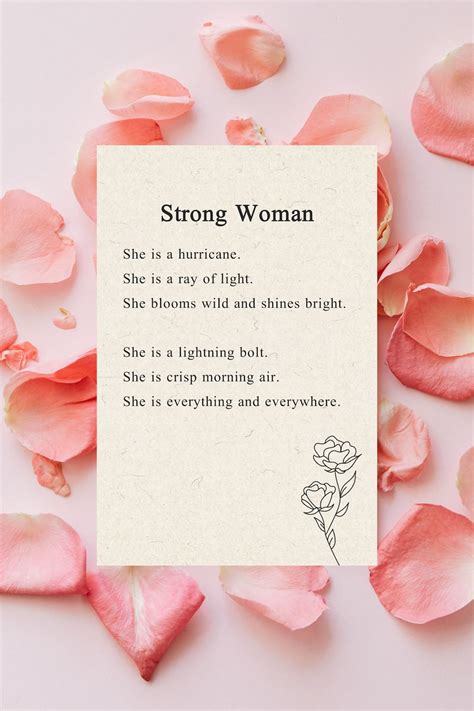 Funeral Short Poem Strong Woman Grief Loss Printable Poem Short Funeral Poem Grief Poem