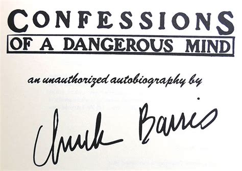 Confessions Of A Dangerous Mind Signed 1st Chuck Barris First