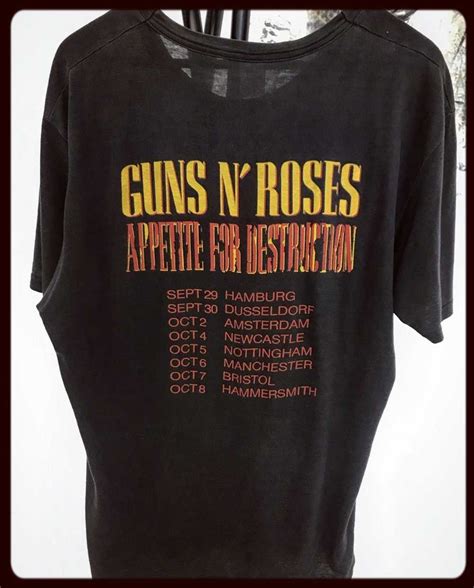 Band Tees × Guns N Roses Iconic Guns N’ Roses 1987 Eu… - Gem