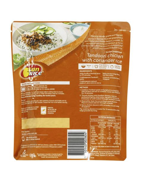 None have the uniform characteristics of basmati rice i.e. Sunrice Microwave Indian Aromatic Basmati Rice 450g | Ally ...