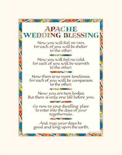 Apache Wedding Blessing 11x14 Wedding Blessing Print