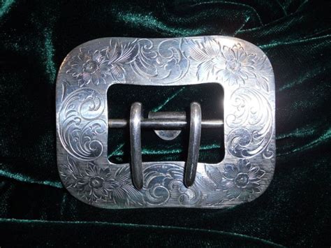 Antique Belt Buckle Edwardian Sterling Silver Belt Buckle Etsy