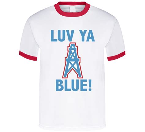 Luv Ya Blue Houston Oilers Vintage Football Fan T Shirt