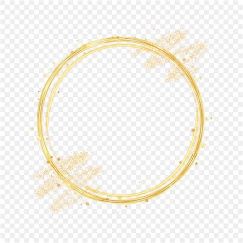 Glittery Png Image Golden Circle Glittery Frame Gold Golden Circle