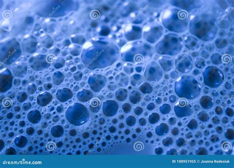 Background Of Blue Coffee Foam In Closeup Stock Image Image Of Close