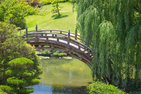 Bridge Architecture In A Beautiful Japanese Garden Stock Photo Image