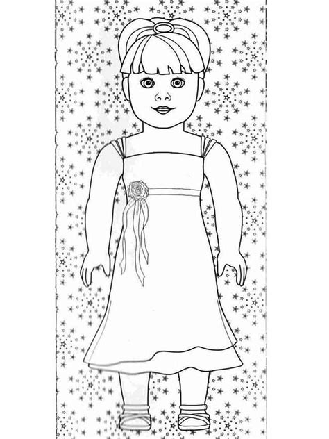 American Girl Doll Coloring Pages Free Printable American Girl Doll