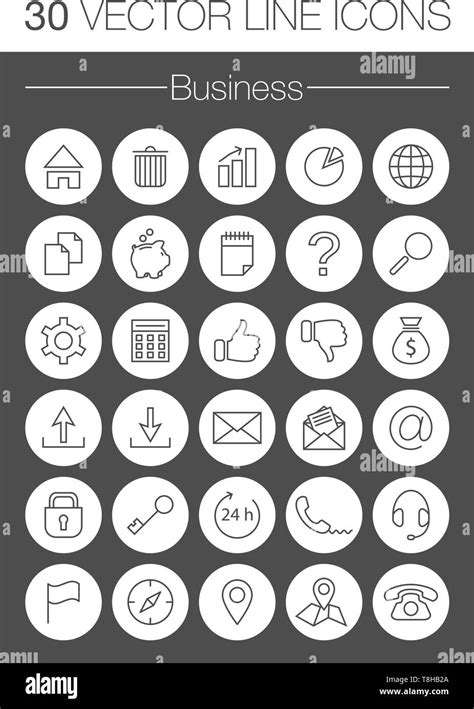 Business Vector Icons Set Stock Vector Image And Art Alamy