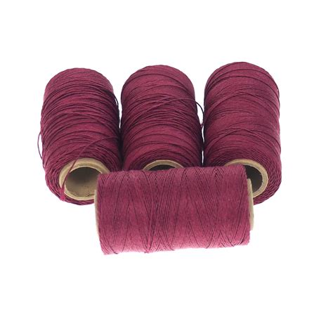 Cherry Violet Linen Thread Unwaxed Linen String Natural Warp Thread
