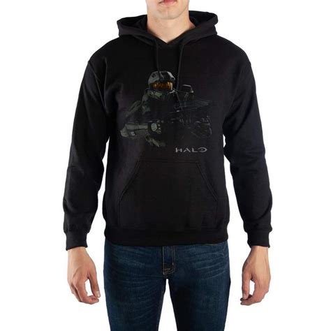 Halo Master Chief Mens Hoodie Black Gochildhood